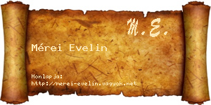 Mérei Evelin névjegykártya